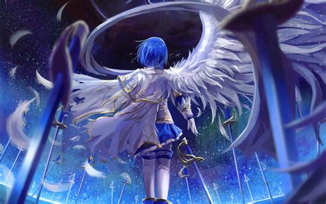 Sayaka Miki Angelic Hd Wallpaper Puella Magi Madoka Magica