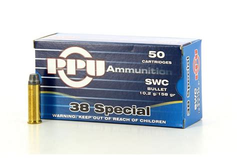 Munitions PPU Calibre 38 Special SWC 158 Grains Avis Caract