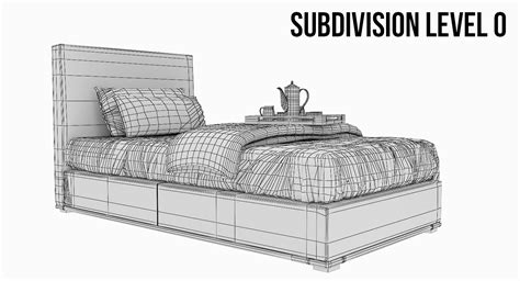 Single Bed 3d Model 13 Unknown 3ds Fbx Obj Max Free3d