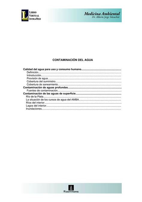 Contaminacion Del Agua Pdf