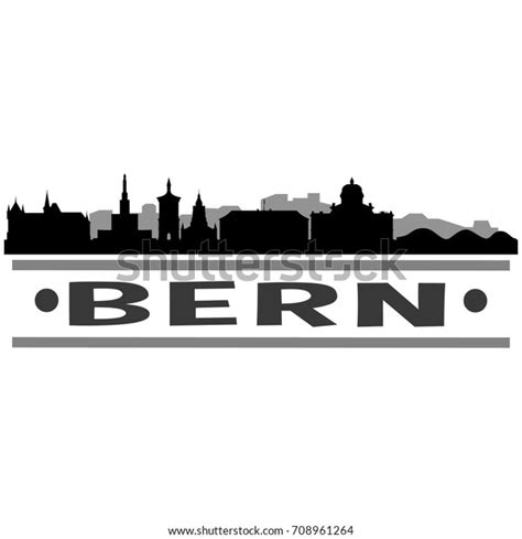 Bern Skyline Silhouette Design City Vector Stock Vector (Royalty Free ...