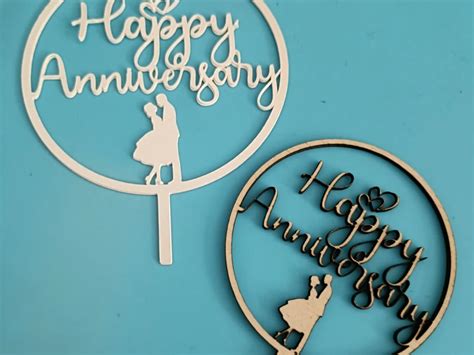 Happy Anniversary Cake Topper 3mm Plywood Xtool Projects