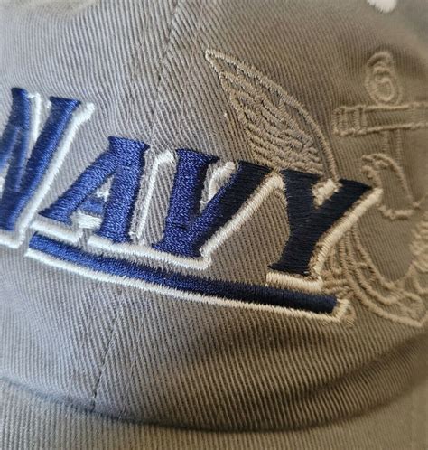 Us Navy Ball Cap Global Force For Good Grey Blue Embroidery Hat