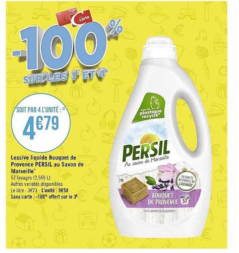 Promo Lessive Liquide Bouquet De Provence Persil Au Savon De Marseille