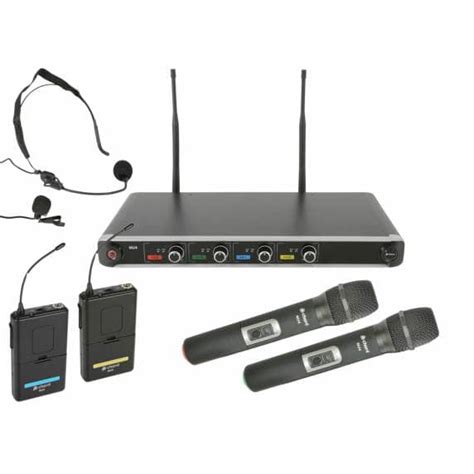 Chord Quad Wireless Microphone System 2 X Handheld 2 X Beltpack