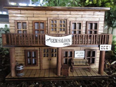 O Scale The Gem Saloon Deadwood Old West Miniature Rustic Etsy