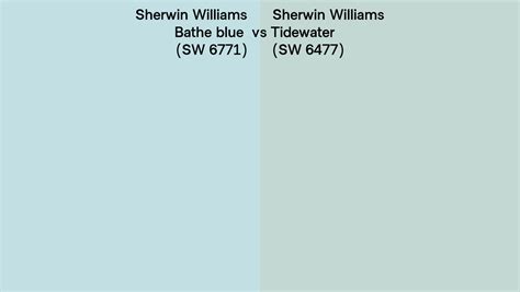 Sherwin Williams Bathe Blue Vs Tidewater Side By Side Comparison