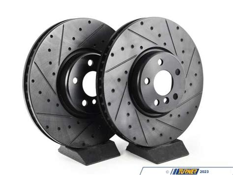 Xs Ecs Front V Drilled Slotted Brake Rotors Set