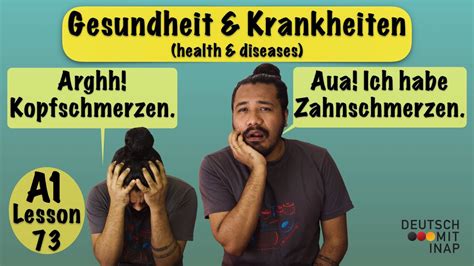 A1 German Lesson 73 Gesundheit And Krankheiten Health And Diseases