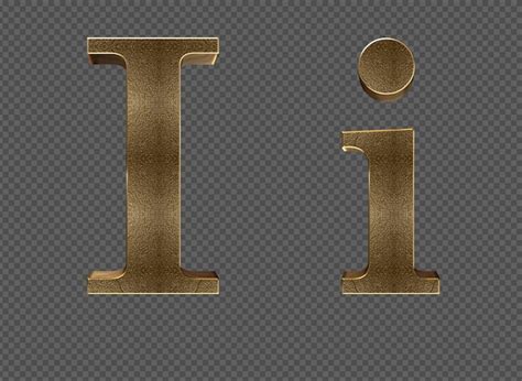 Render D Letras Min Sculas Y May Sculas De Oro Archivo Psd Premium