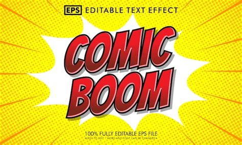 Premium Vector Comic Boom Editable Text Effect