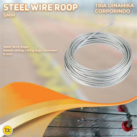 Jual Tali Kawat Baja Kabel Seling Wire Sling Baja 5 MM Kawat Seling