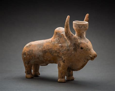 Indus Valley Slip Painted Terracotta Sculpture Of A Bull Bce