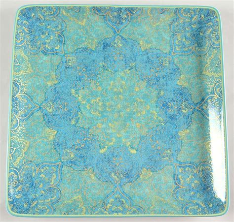 Eva Opulent Teal Square Platter By Fifth Pts Replacements Ltd