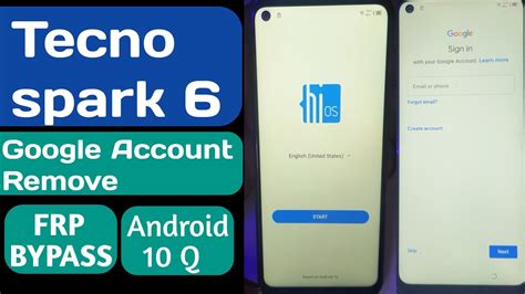 Tecno Spark 6 Air KE6 Frp BYPASS Android 10 Q Tecno Spark 6 Google