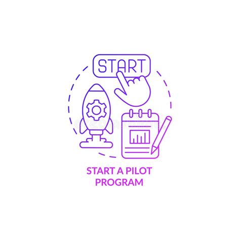 Initiate A Pilot Program Concept Icon Stock Vector Illustration Of