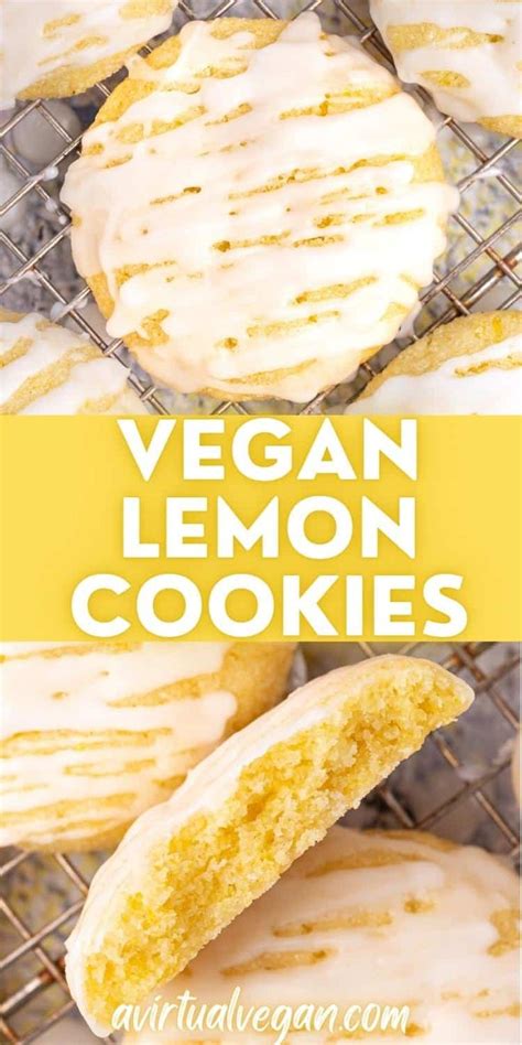 Vegan Lemon Cookies With Tangy Glaze