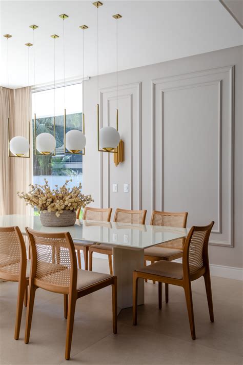 Residência S F Dinning room design Classic dining room Modern