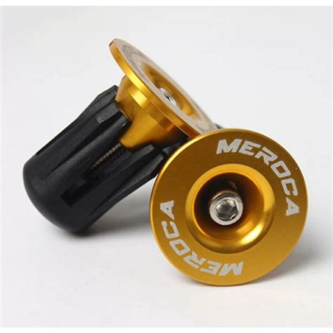 Tampa Guidao Aluminio Dourado Par Bike Mtb Speed Amarelo Manopla Guid O