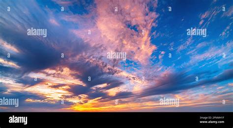 Sunset Sky Pattern Stock Photo Alamy