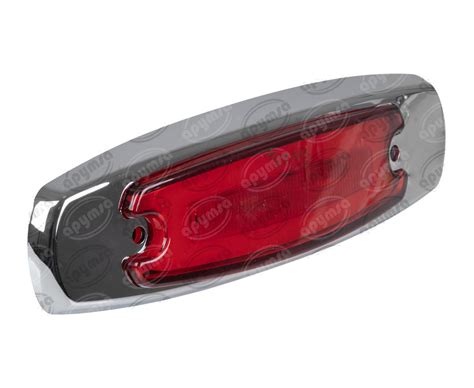 PLAFON LEDS ROJO POSICION LATERAL 12 24V GEL BISEL CROMADO STAR 1780011