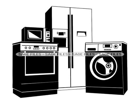 Home Appliances Svg Kitchen Svg Oven Svg Fridge Svg New Home