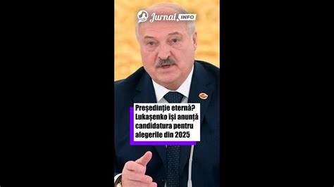 Președinție eternă Lukașenko își anunță candidatura pentru alegerile