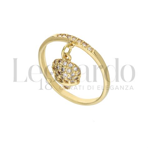 Anelli Anello Campanella Da Donna In Oro 18 Carati Modello Con