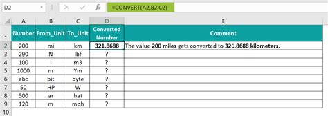 CONVERT Function In Excel Formula Examples How To Use