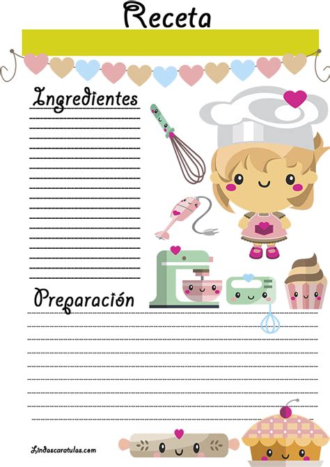 Plantillas Fichas De Cocina Recetas Png Tarjetas Para Imprimir Gratis Sexiz Pix