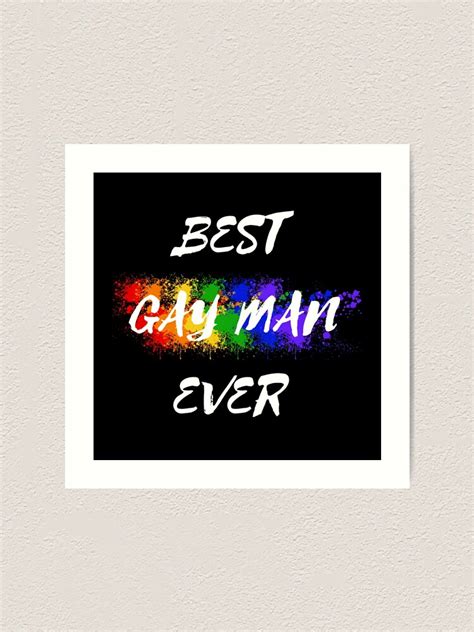 Lámina artística El mejor hombre gay de la historia Salpicadura de color del arco iris para