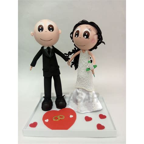 Figura Novios Boda Personalizada Goma Eva Imprenta Baltasar