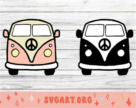 Hippy Van Svg Free Hippy Van Svg Download Svg Art