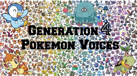 Pokemon All Generation 4 Pokemon Voicesimpressionscries Youtube