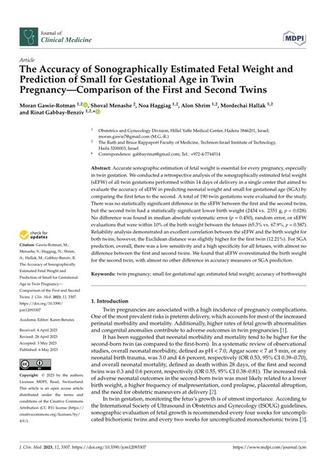 PDF The Accuracy Of Sonographically Estimated Fetal Weight And