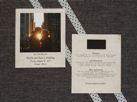 Modern Polaroid Engagement Party Invitation Be My Guest Design