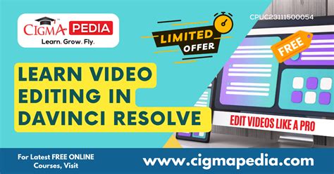 Learn Video Editing In Davinci Resolve Cigma Pedia