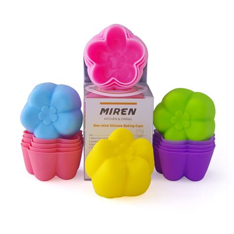 Miren Reusable And Non Stick Mini Silicone Baking Cups Muffin Cup Molds