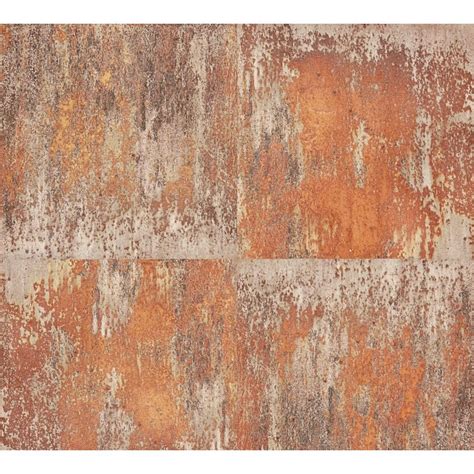 Livingwalls Wallpaper Metallic Rust Red Wall