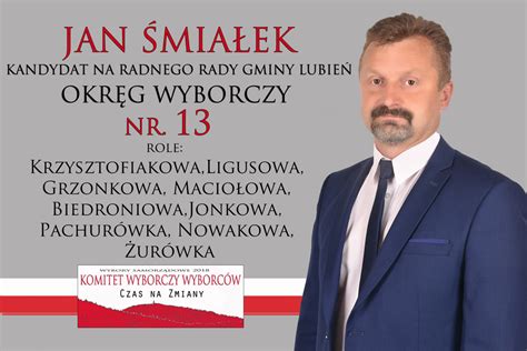 PREZENTACJA KANDYDATÓW WYBORY SAMORZĄDOWE 2018 JAN ŚMIAŁEK KANDYDAT