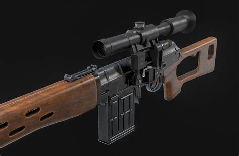 D Model Svd Dragunov Sniper Rifle Vr Ar Low Poly Cgtrader