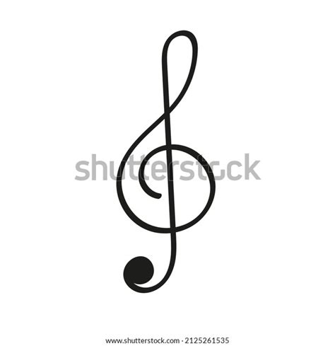 Hand Drawn Treble Clef Music Note Stock Vector (Royalty Free) 2125261535 | Shutterstock