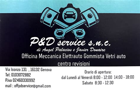 P D Service Snc Officine Auto Genova Revisione Auto