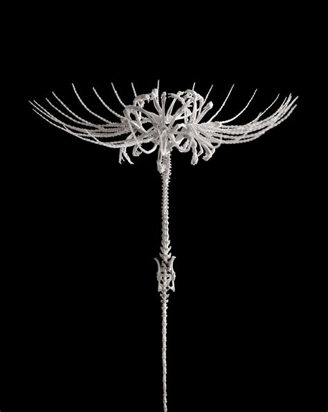 Lycoris 02 Skeleton Flower Bone Art Sculpture