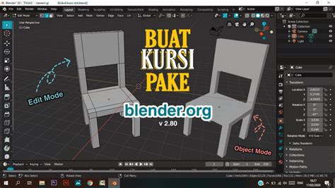 TUTORIAL MEMBUAT KURSI PAKE BLENDER Org Very Easy YouTube