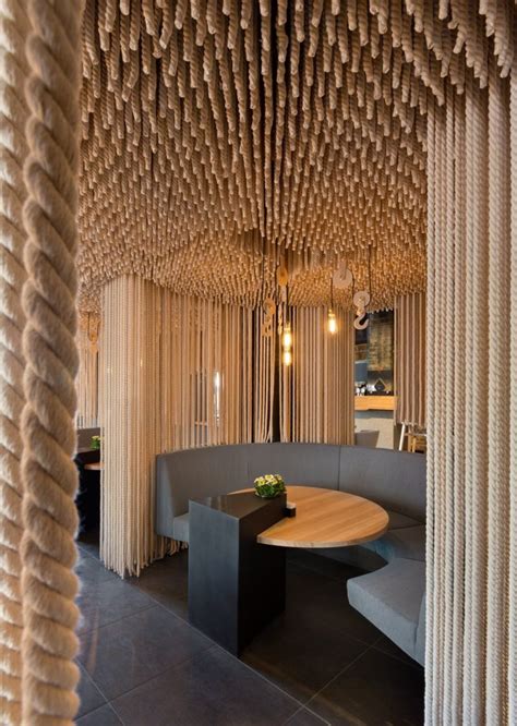 Room Dividers Made From Rope Make This Restaurant A Unique Experience