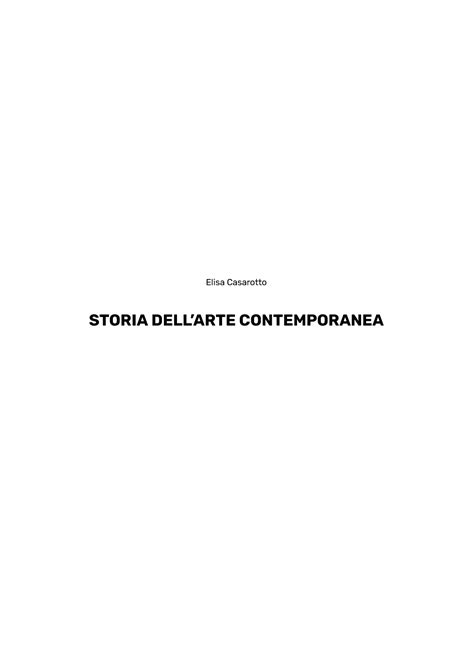 Appunti Completi Storia Dell Arte Contemporanea Elisa Casarotto