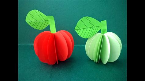 Creativ Paper Apples 3d Youtube