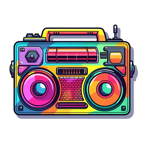 Boombox Altoparlanti Retrowave Anni Clipart Ai Generato Png The Best