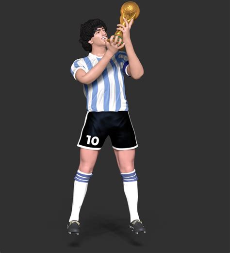 Diego Maradona 3d Model By Bon Bon Art